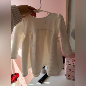 Janie and Jack 
Baby Floral Quilted Dress /color Jet Ivory